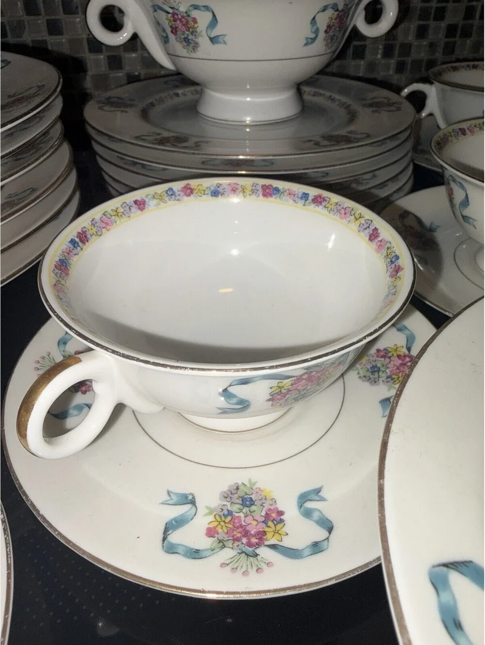dishes sets dinnerware vintage floral
